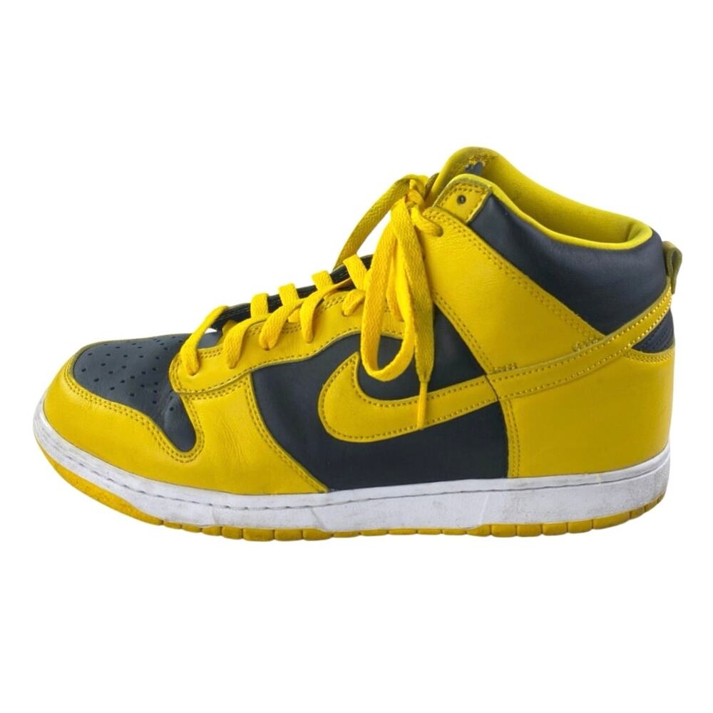 Nike Dunk High Goldenrod Men's Yellow Black Leather Basketball Sneakers Shoes 12